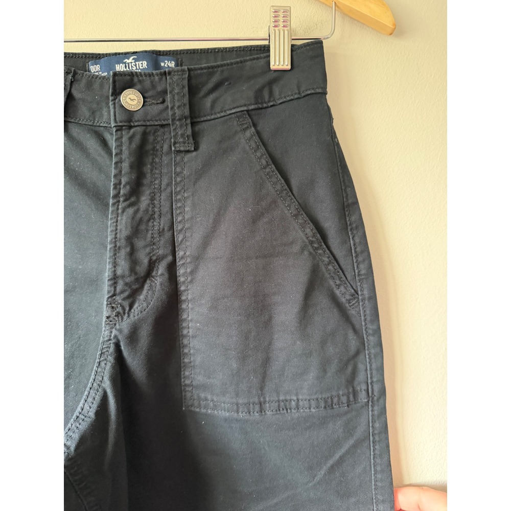 Hollister Cargo Pants 00R Black Ultra High-Rise Baggy Utility Pants - Picture 4 of 10